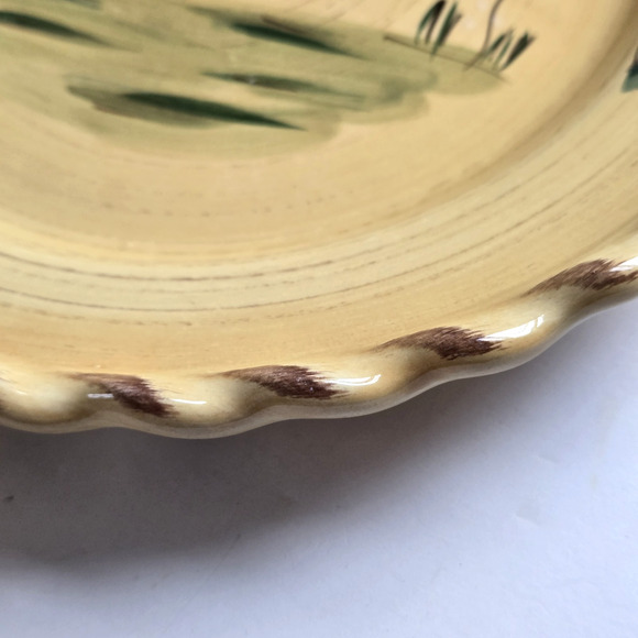Target Home Rooster Salad Plate Hand Painted Yellow Stoneware Retro Farmhouse - Picture 7 of 8